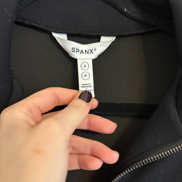 SPANX- AirEssentials Striped Track Jacket, Small - Picture 4 of 6